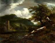 Jacob van Ruisdael - A Landscape with a Ruined Building